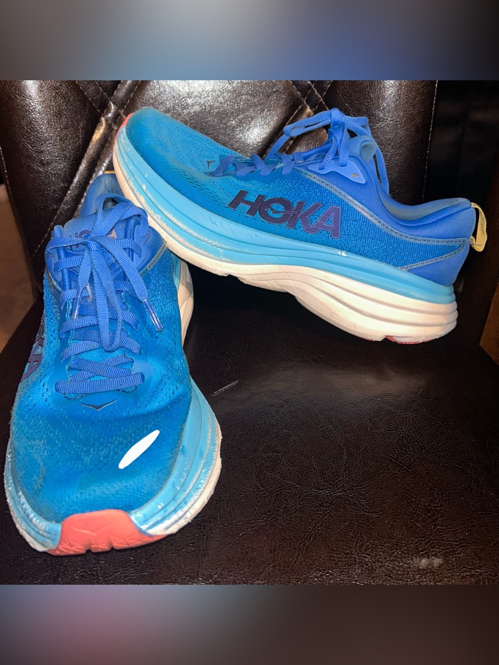 Hoka OneOne Bondi 8 Bellwether Blue Running Shoe's Women's Size 9B 1127952